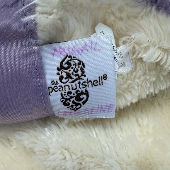 PeanutShell Baby Purple Flower Soft Security Blanket Lovey Satin Floral - Picture 3 of 3